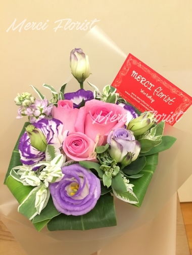 **KMBQ65** Rose Mini Round Bouquet (Suitable for Kids) <br>玫瑰 圓形迷你小花束 (適合小朋友)